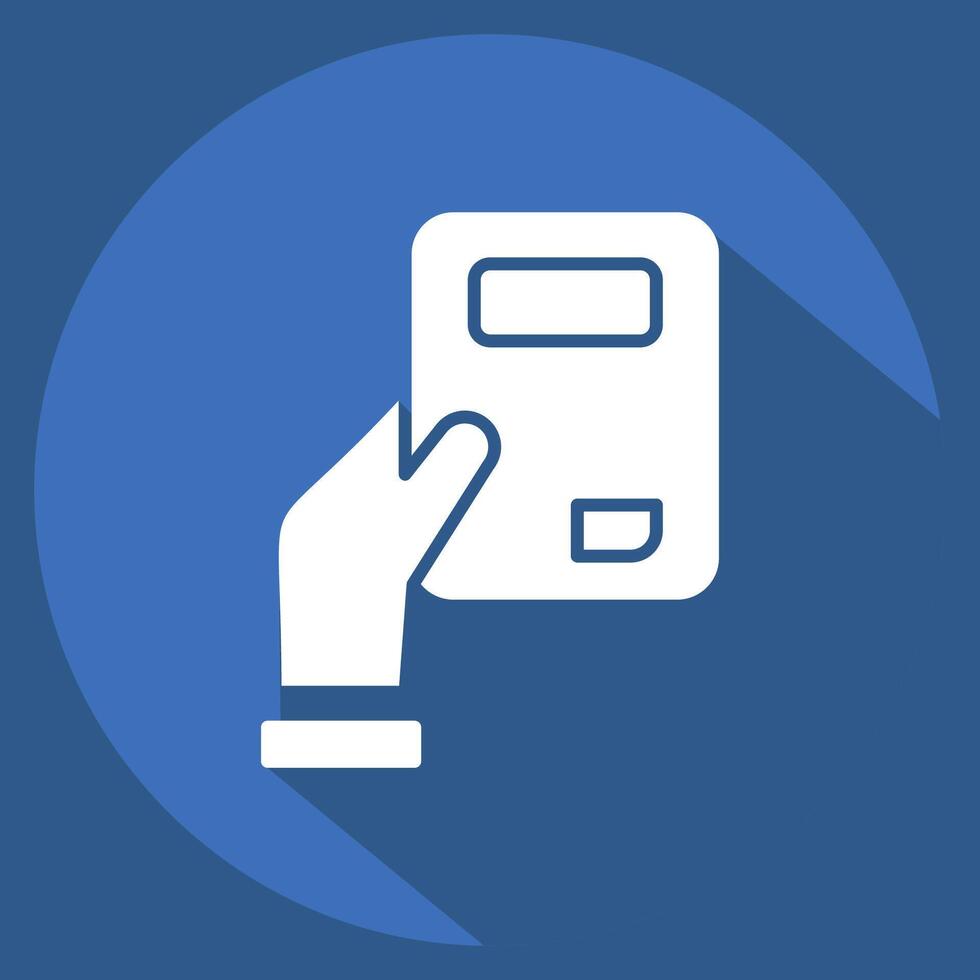 Icon Pocket Book. related to Book symbol. long shadow style. simple design illustration vector