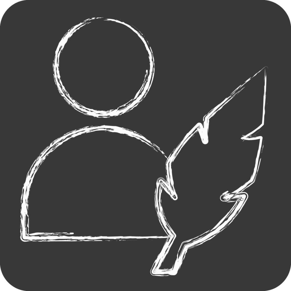 Icon Author. related to Book symbol. chalk Style. simple design illustration vector