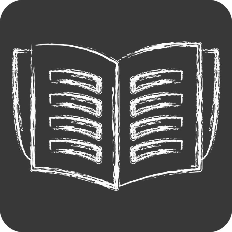 Icon Book. related to Book symbol. chalk Style. simple design illustration vector