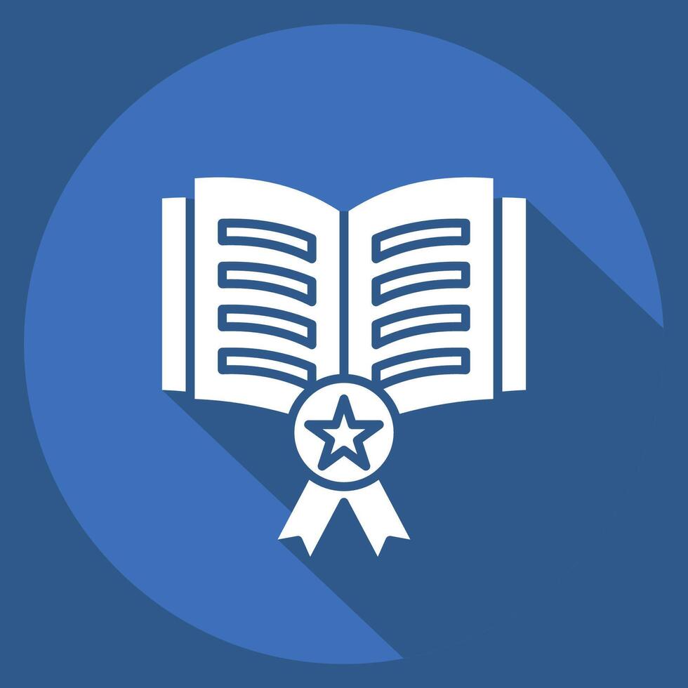 Icon Best Seller. related to Book symbol. long shadow style. simple design illustration vector