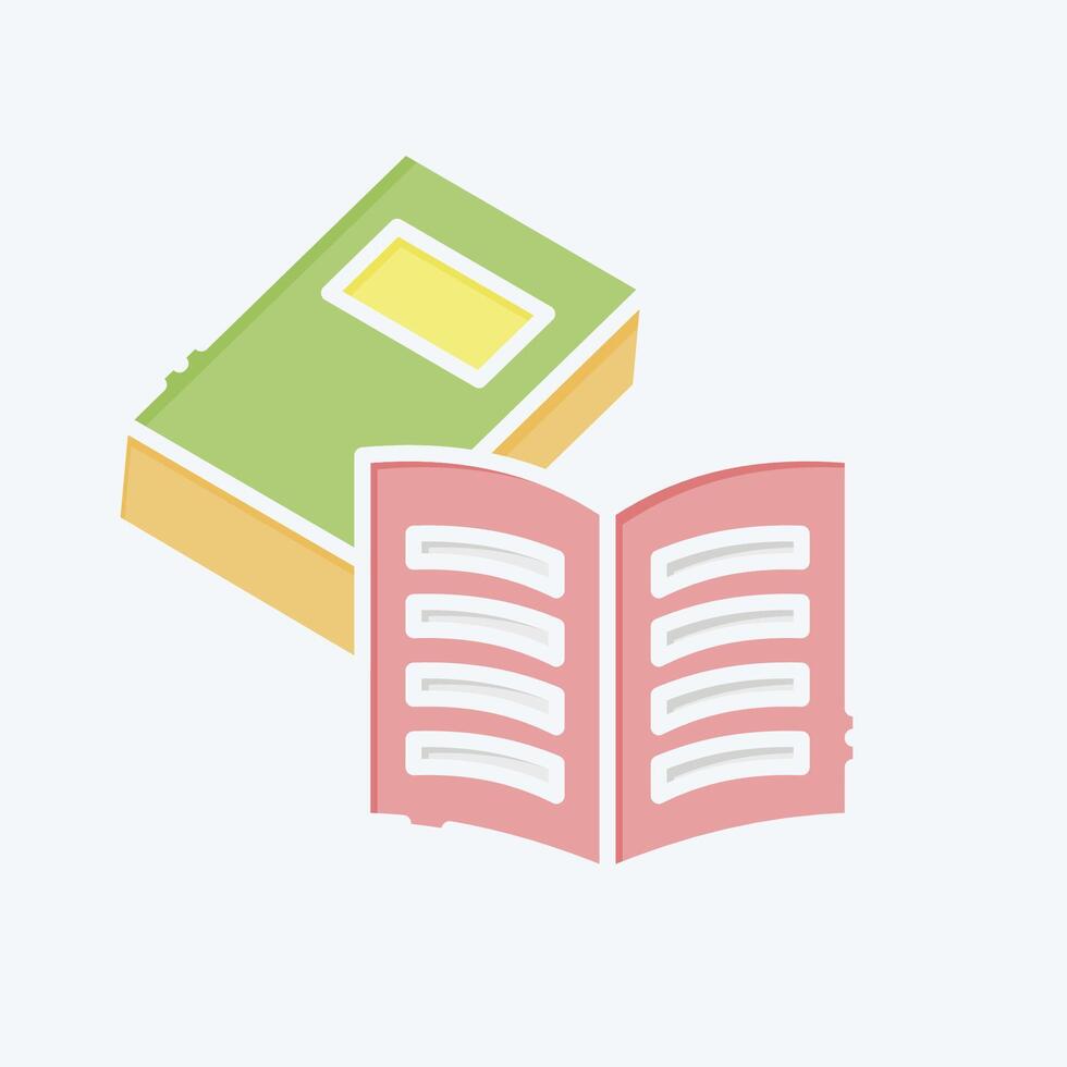 Icon Books. related to Book symbol. doodle style. simple design illustration vector