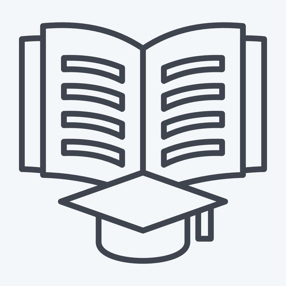 Icon Study. related to Book symbol. line style. simple design illustration vector
