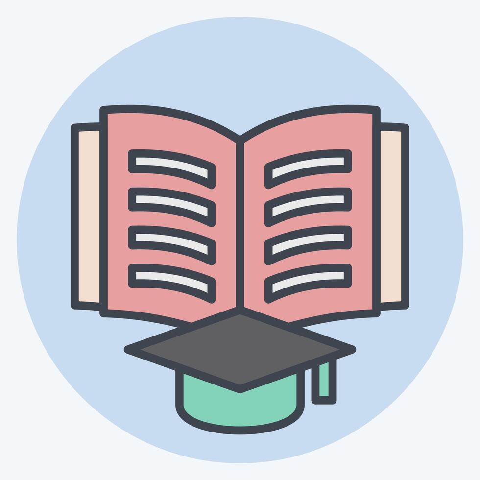 Icon Study. related to Book symbol. color mate style. simple design illustration vector
