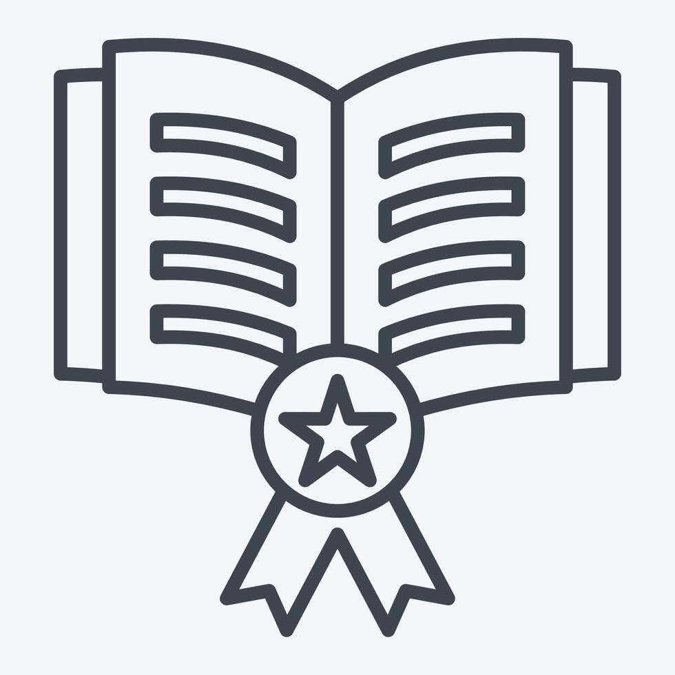 Icon Best Seller. related to Book symbol. line style. simple design illustration vector