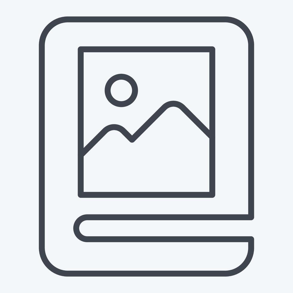 Icon Album. related to Book symbol. line style. simple design illustration vector