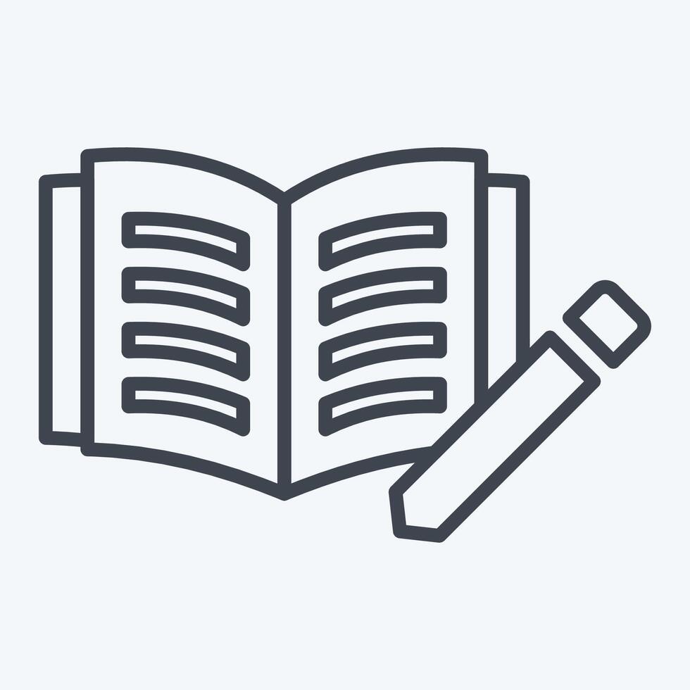 Icon Journal. related to Book symbol. line style. simple design illustration vector