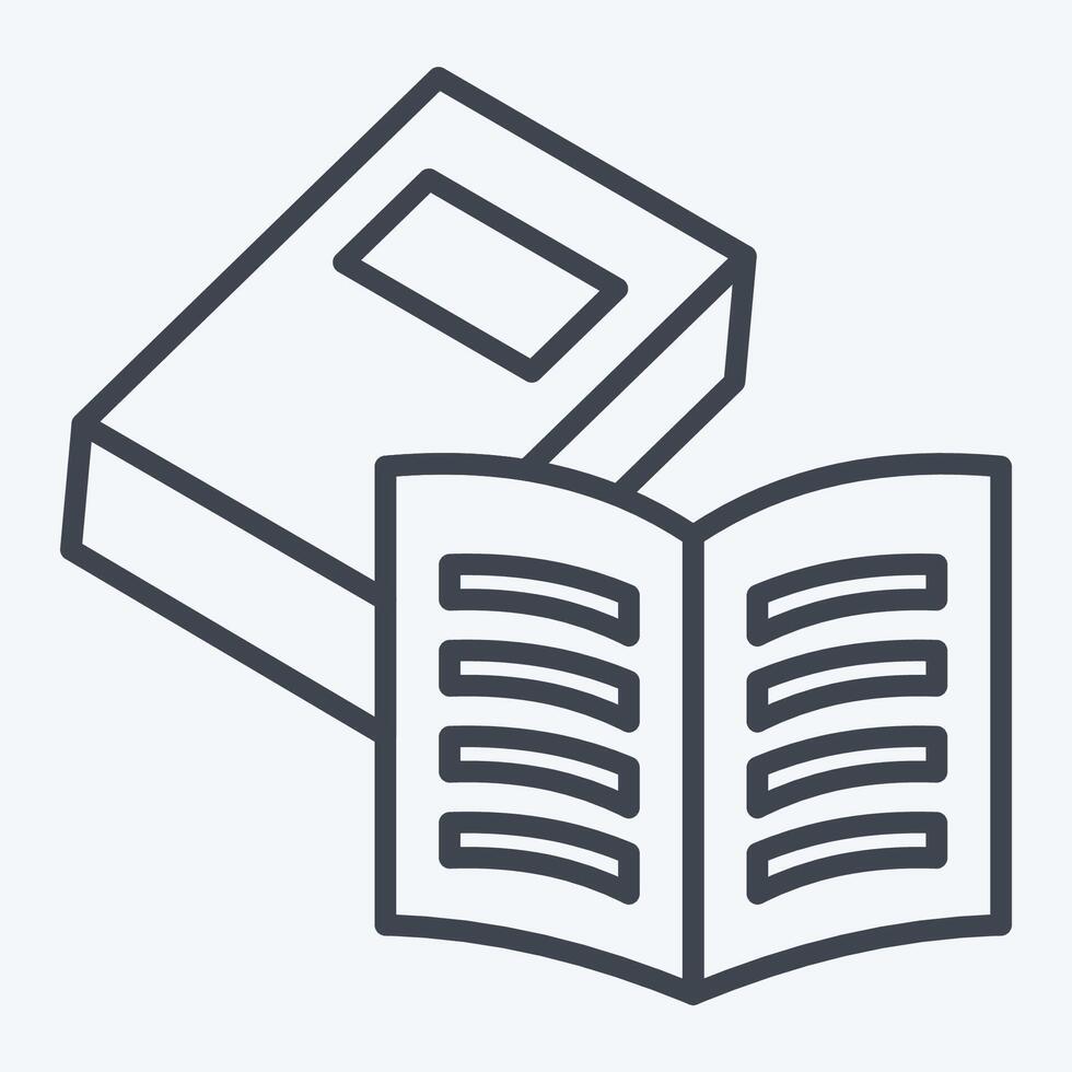 Icon Books. related to Book symbol. line style. simple design illustration vector