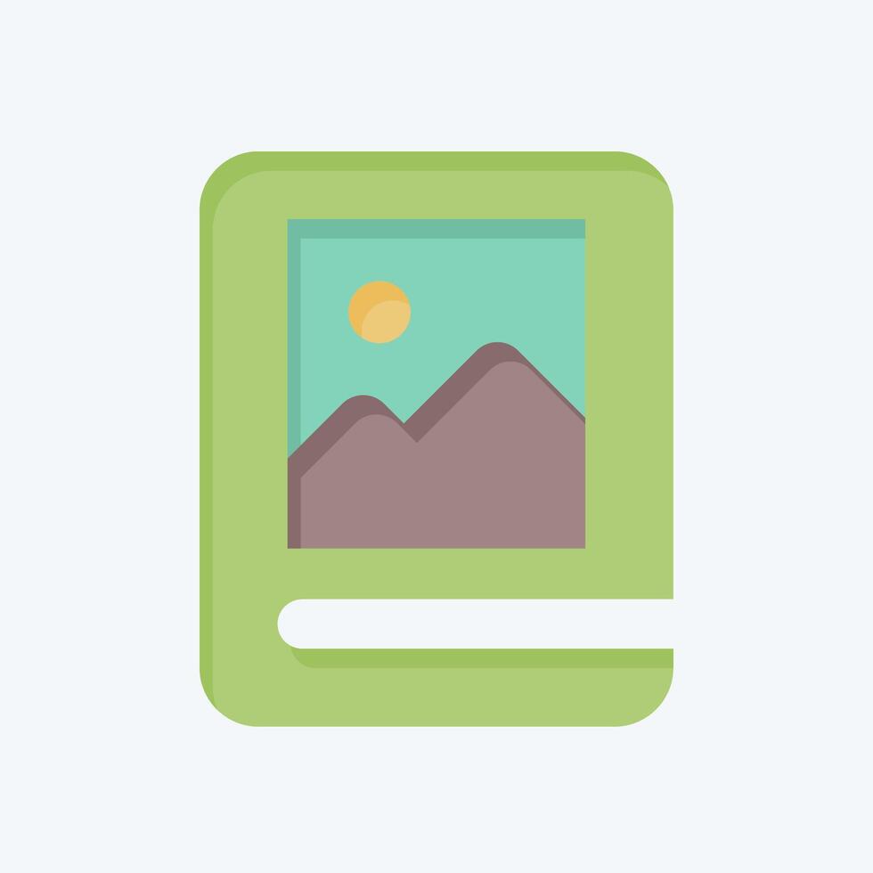 Icon Album. related to Book symbol. flat style. simple design illustration vector