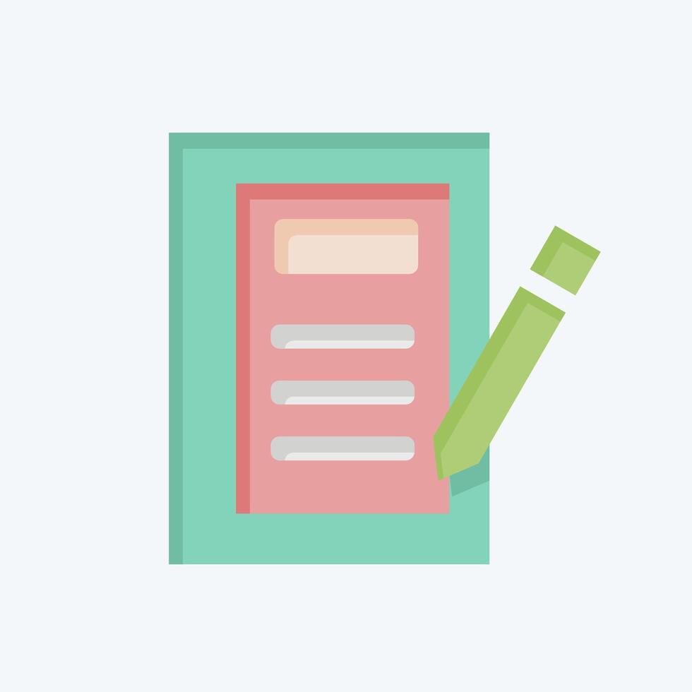 Icon Diary. related to Book symbol. flat style. simple design illustration vector