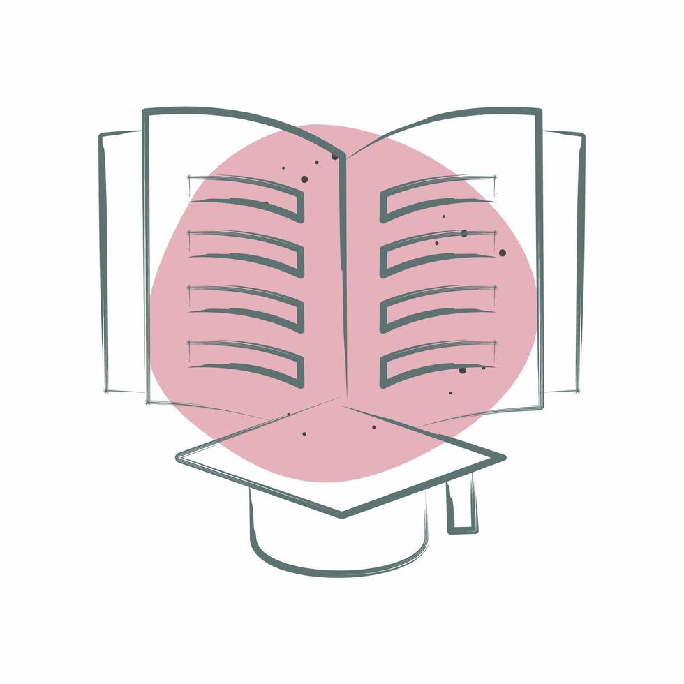 Icon Study. related to Book symbol. Color Spot Style. simple design illustration vector