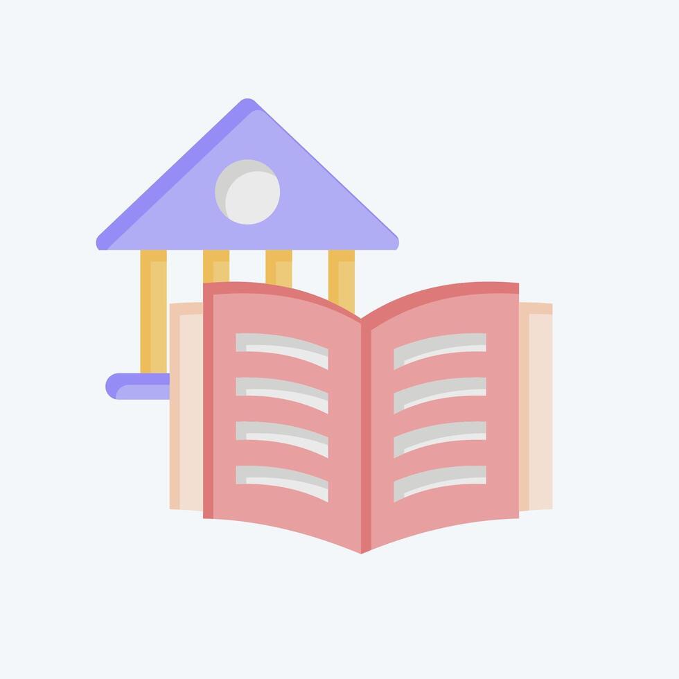 Icon Library. related to Book symbol. flat style. simple design illustration vector