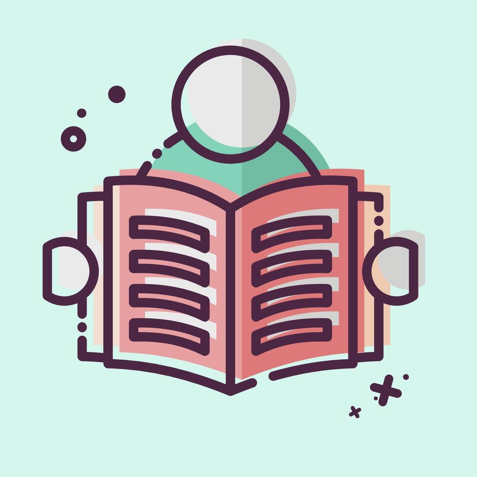 Icon Read. related to Book symbol. MBE style. simple design illustration vector