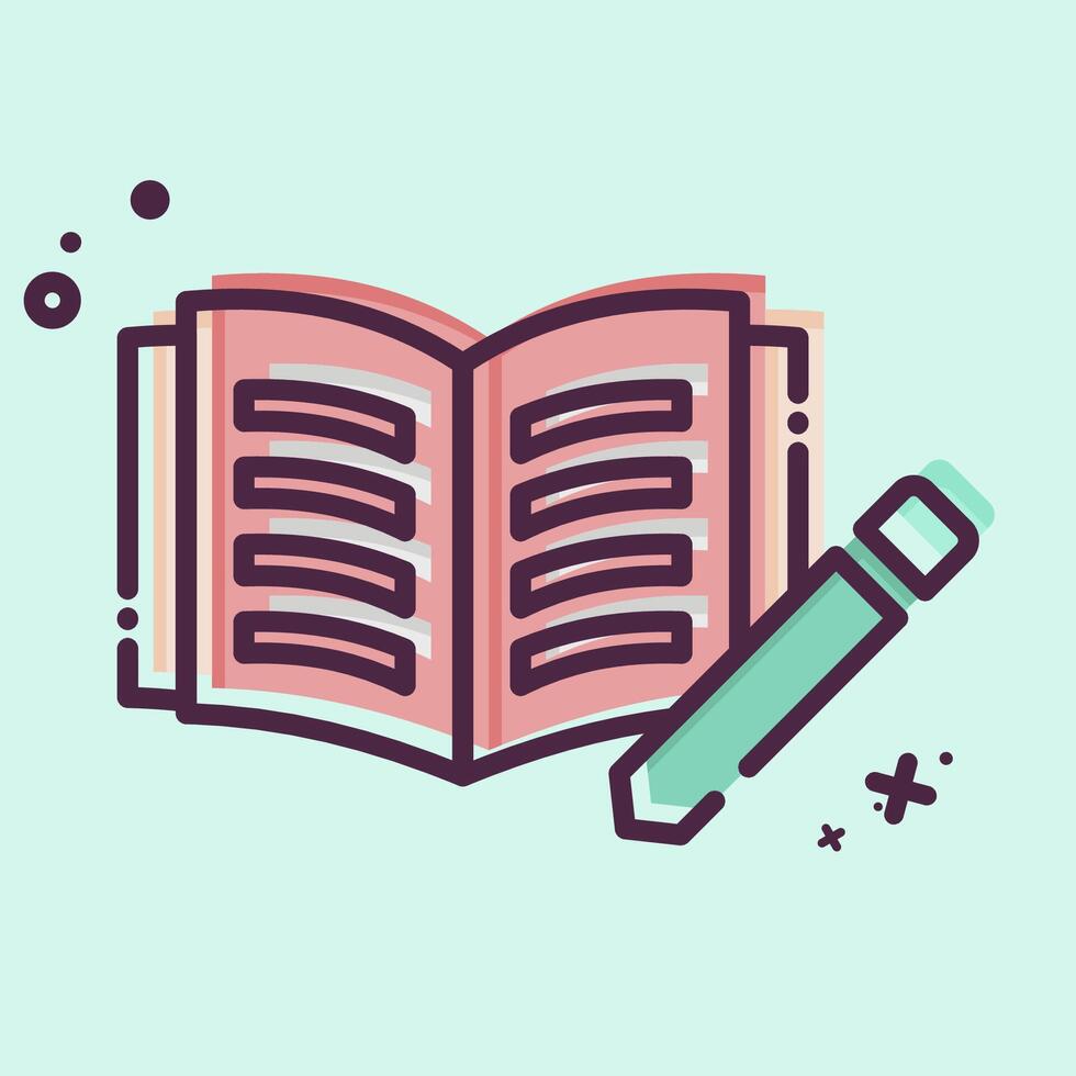 Icon Journal. related to Book symbol. MBE style. simple design illustration vector