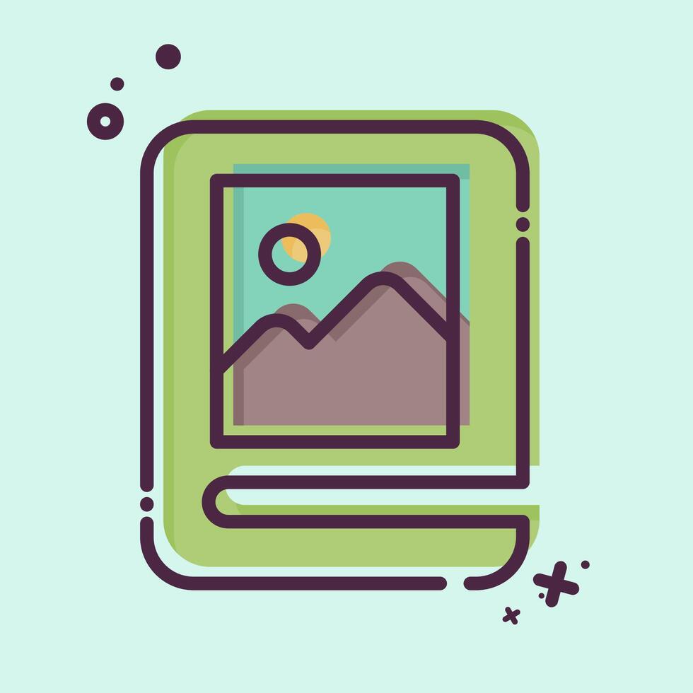 Icon Album. related to Book symbol. MBE style. simple design illustration vector