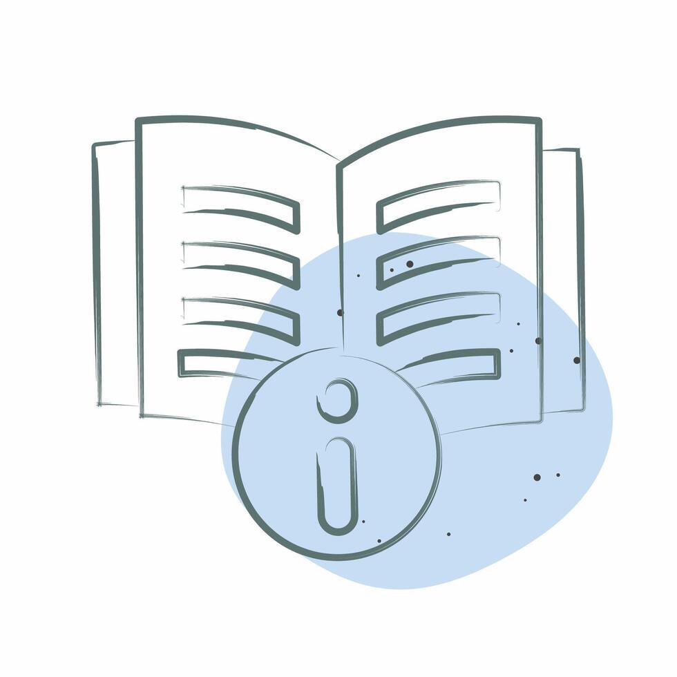 Icon Instructions. related to Book symbol. Color Spot Style. simple design illustration vector