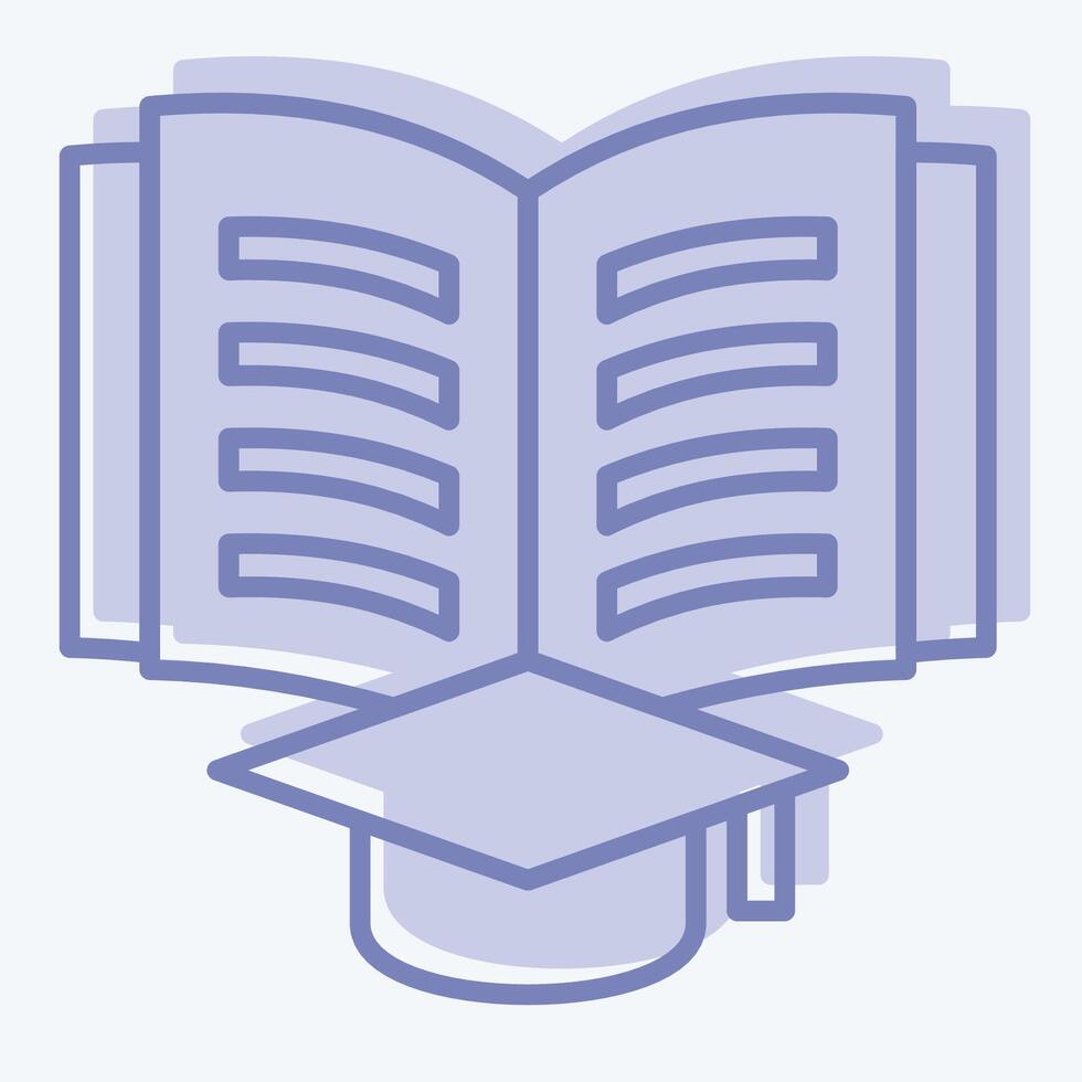 Icon Study. related to Book symbol. two tone style. simple design illustration vector