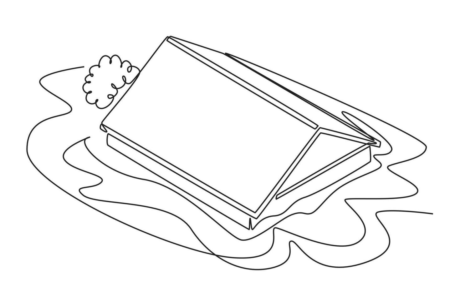 Natural disasters concept. Single line draw design graphic illustration. vector