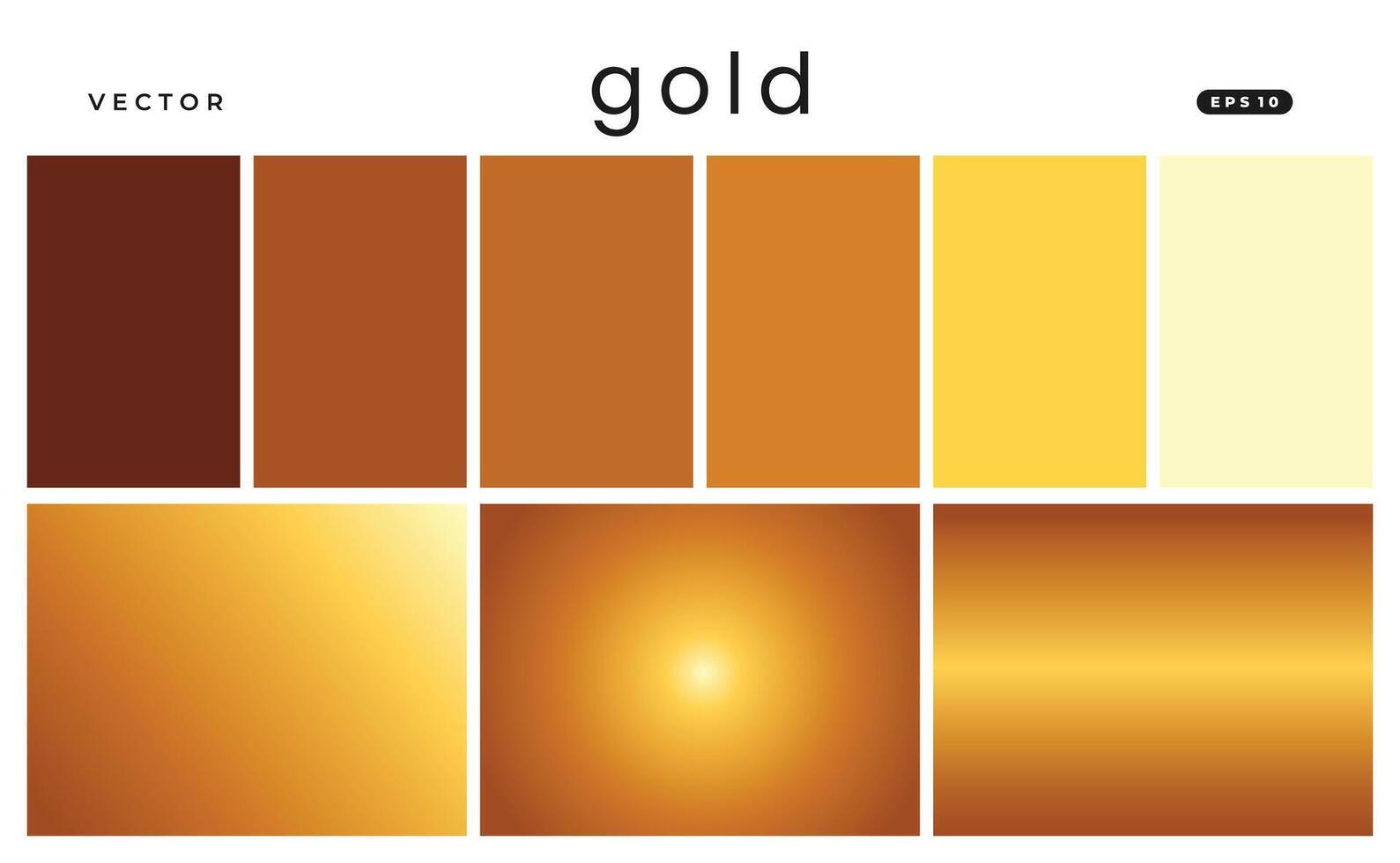 Gold Color Scheme Palettes vector