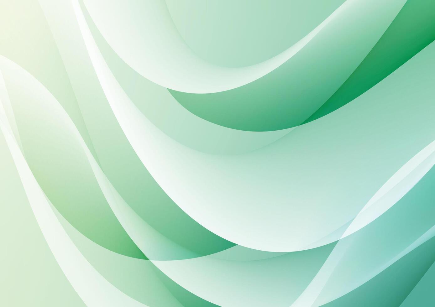 Green line minimal curve wave pattern background vector