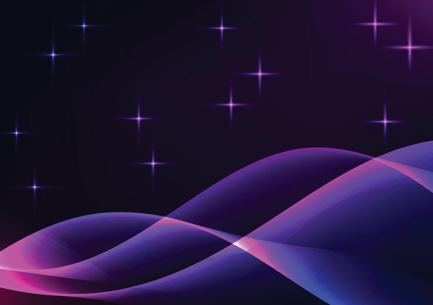 Abstract art star modern purple wave presentation background vector