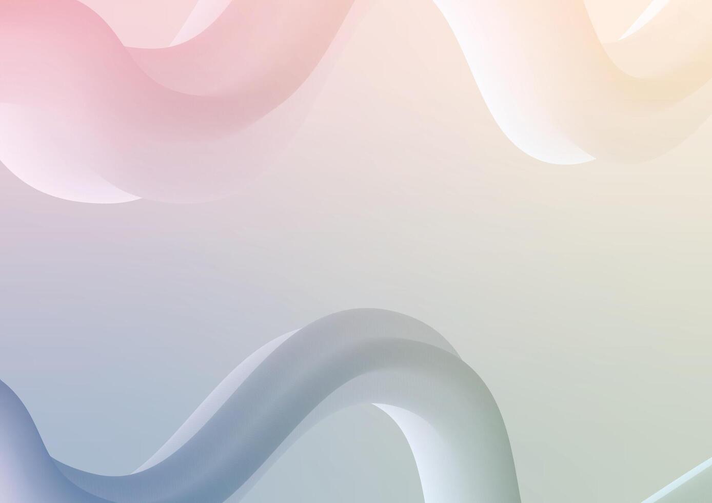 Presentation soft line curve wave pastel background vector
