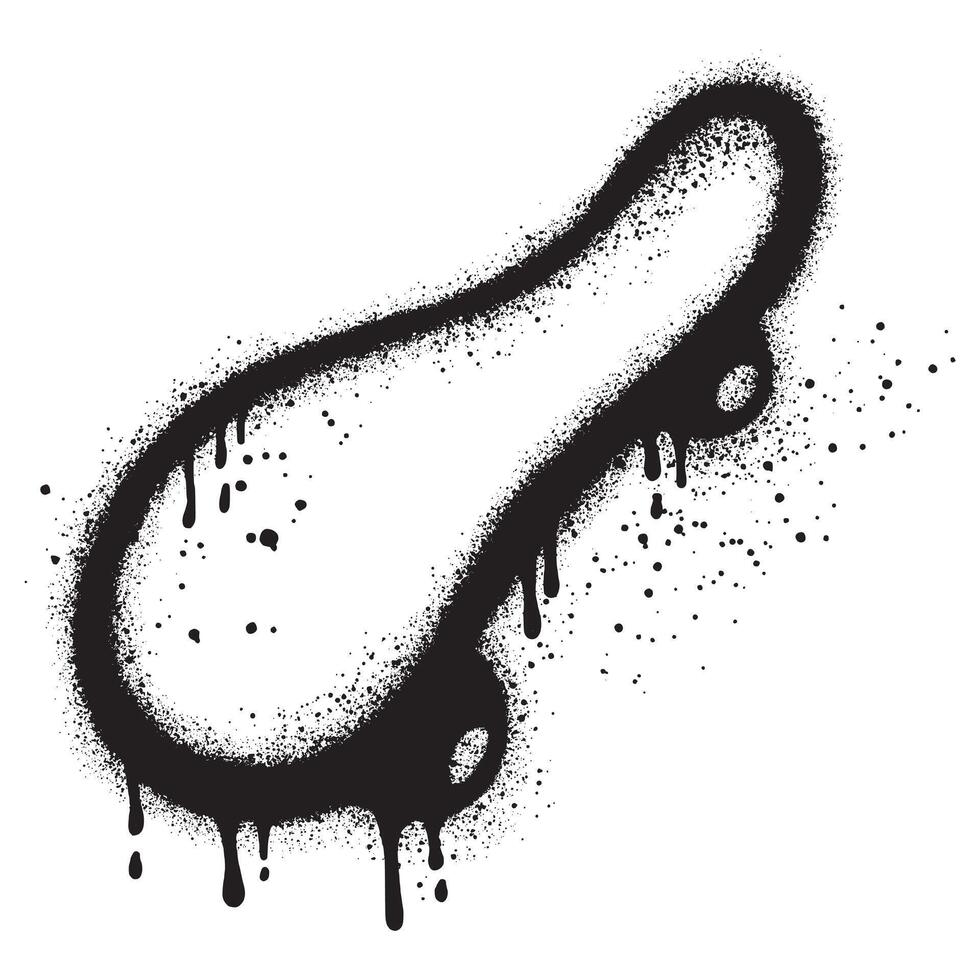 Skateboard graffiti sprayed with spray paint isolated on white background. EPS 10. vector