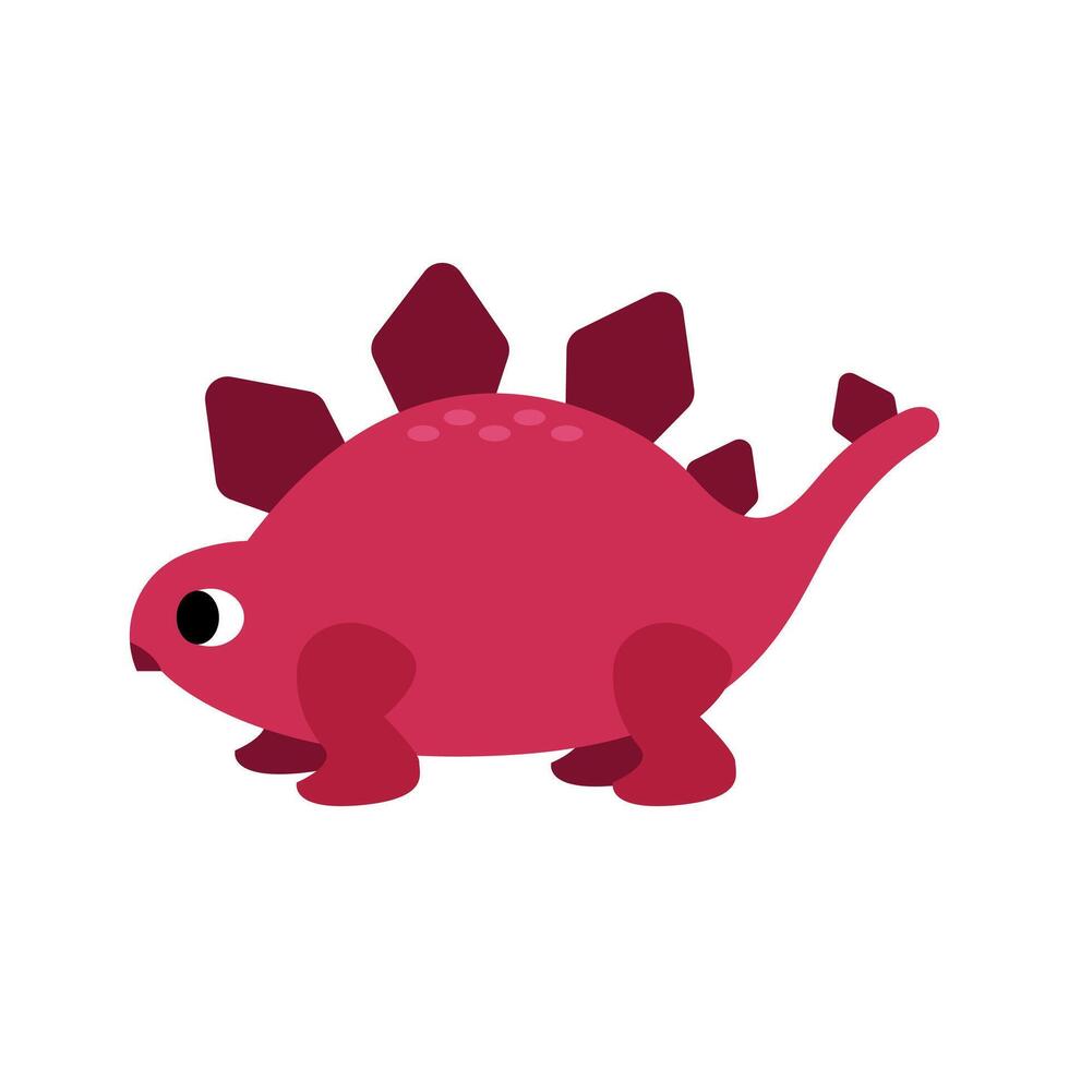 Cute isolated baby dinosaur. illustration for children on a white background. vector