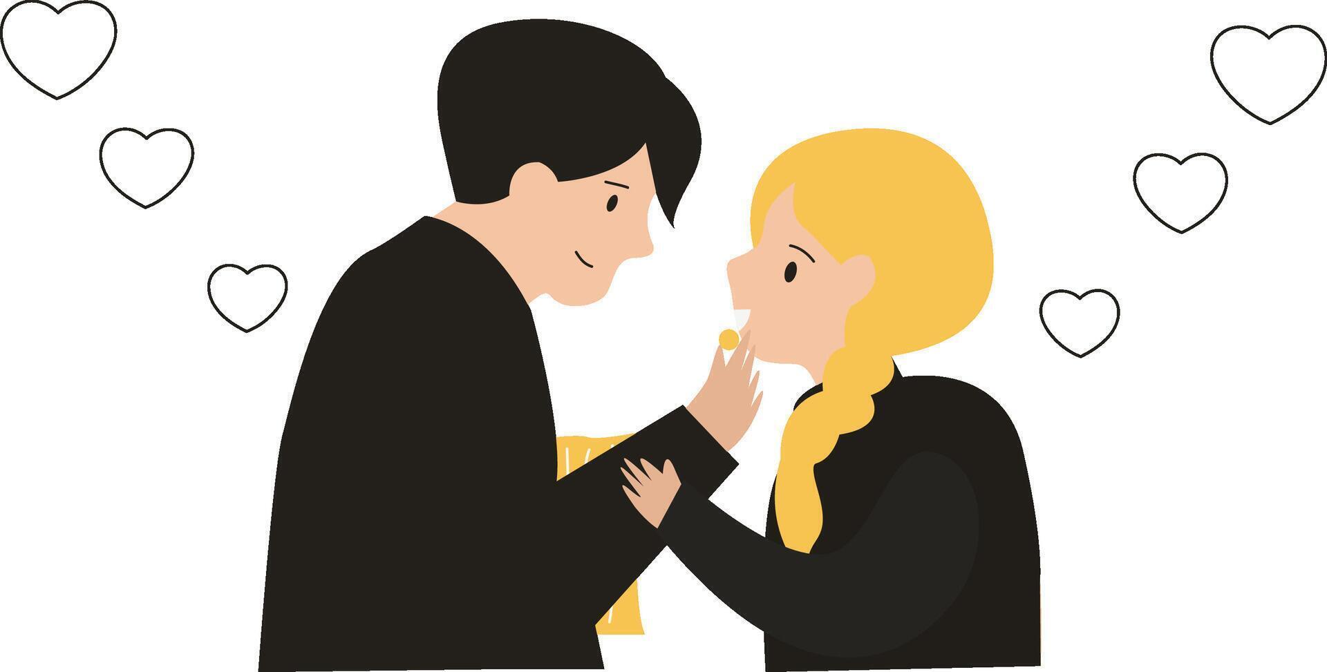 Collection of man and woman cartoons - romantic couple dating. Couples sitting at home or in a coffee shop walking Paris or riding bikes. Flat cartoon colorful illustrations vector