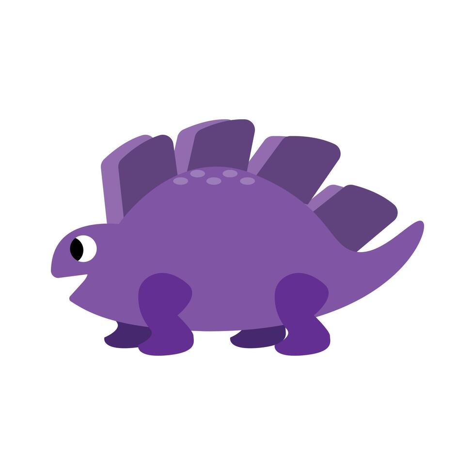 Cute isolated baby dinosaur. illustration for children on a white background. vector