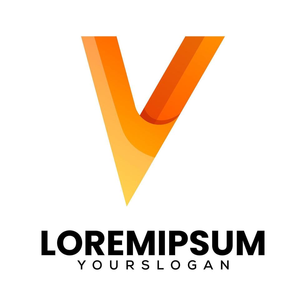 letter V creative logo design vector