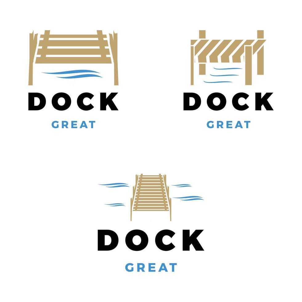 Set of Dock Icon Logo Design Template vector