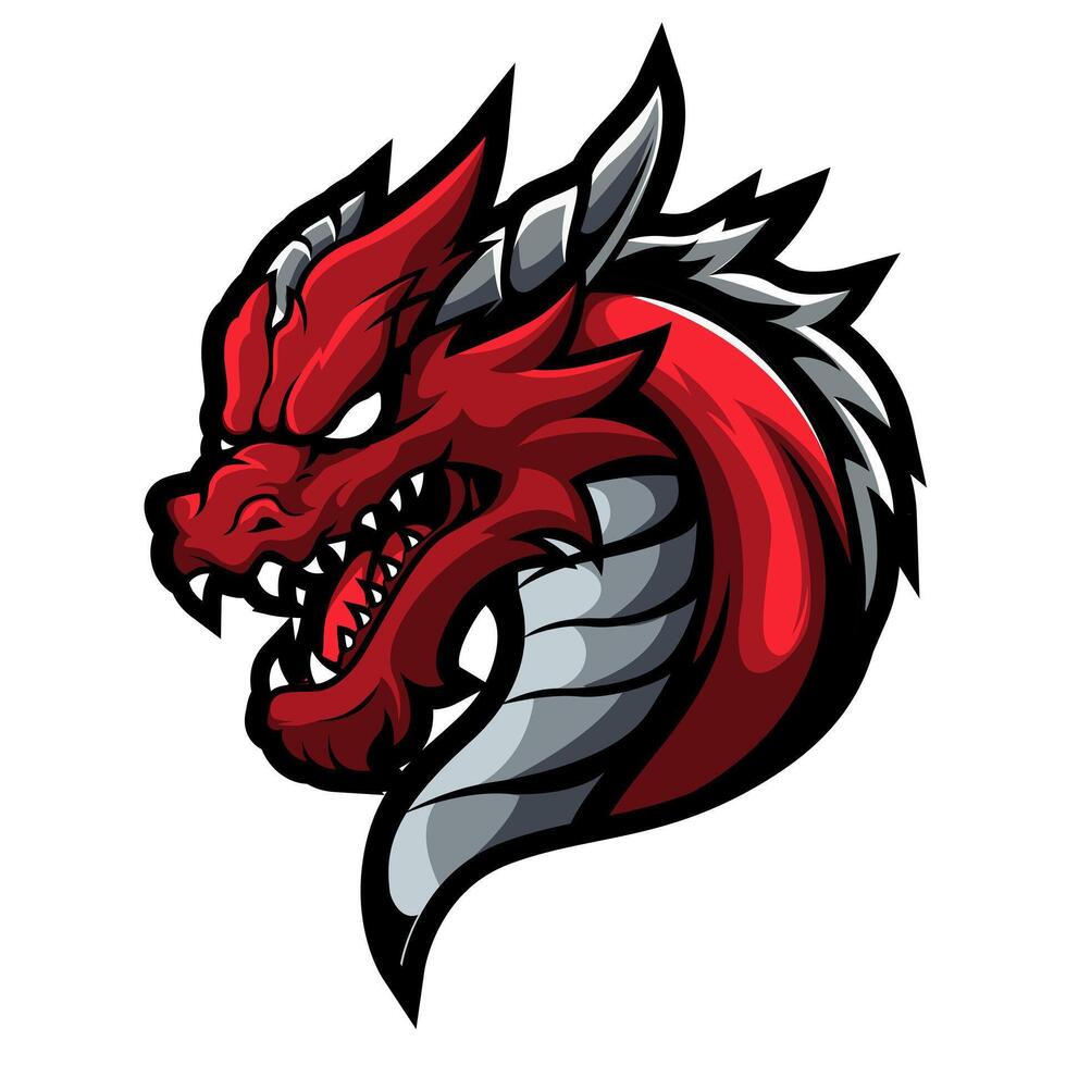 red dragon side mascot logo 46550717 Vector Art at Vecteezy
