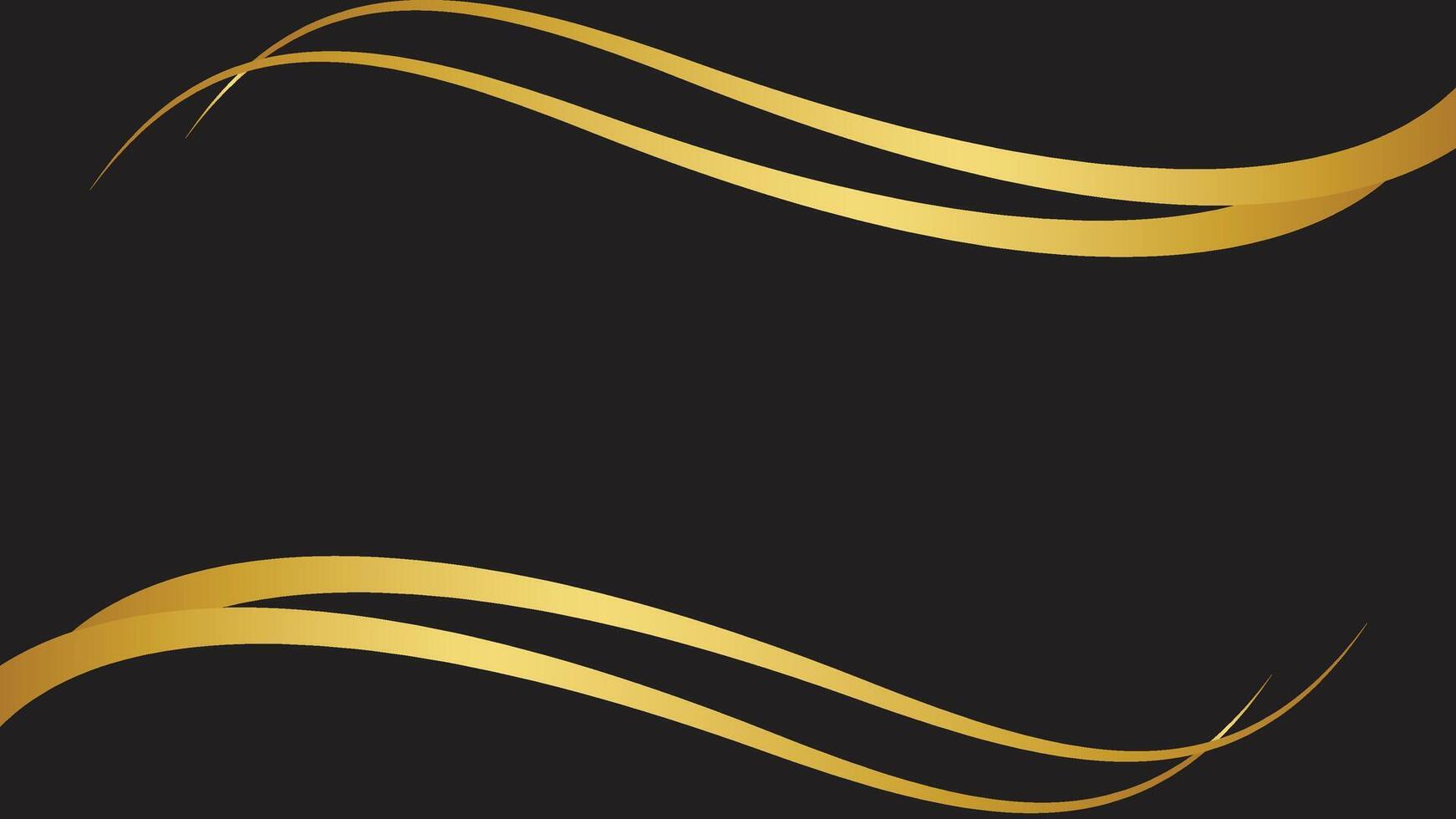 Aesthetic abstract background design in luxury style with a combination of gold and black colors vector