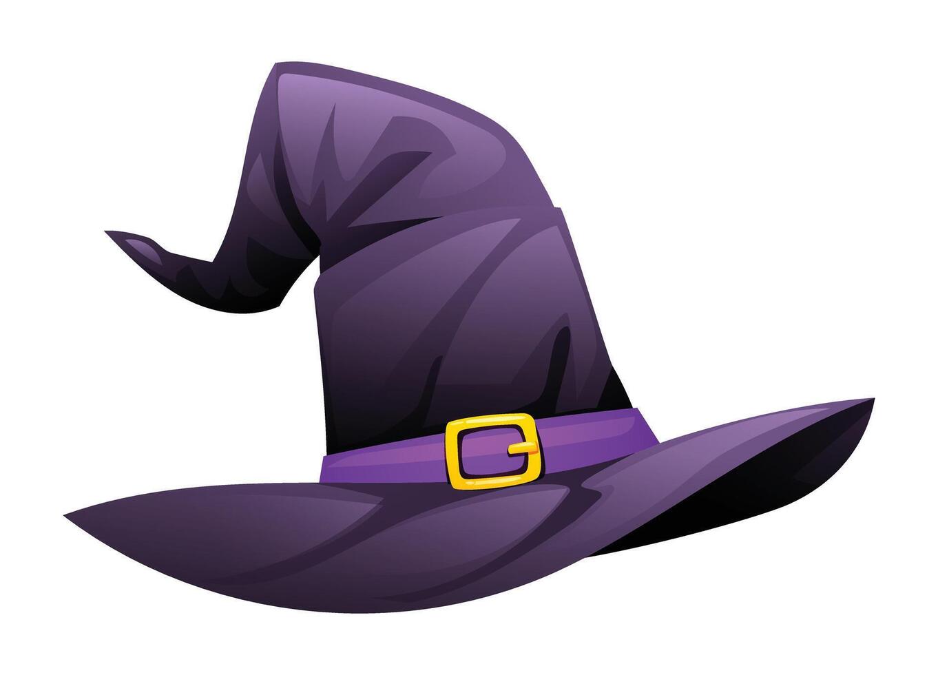 Witch hat for Halloween party cartoon illustration. isolated on white background vector