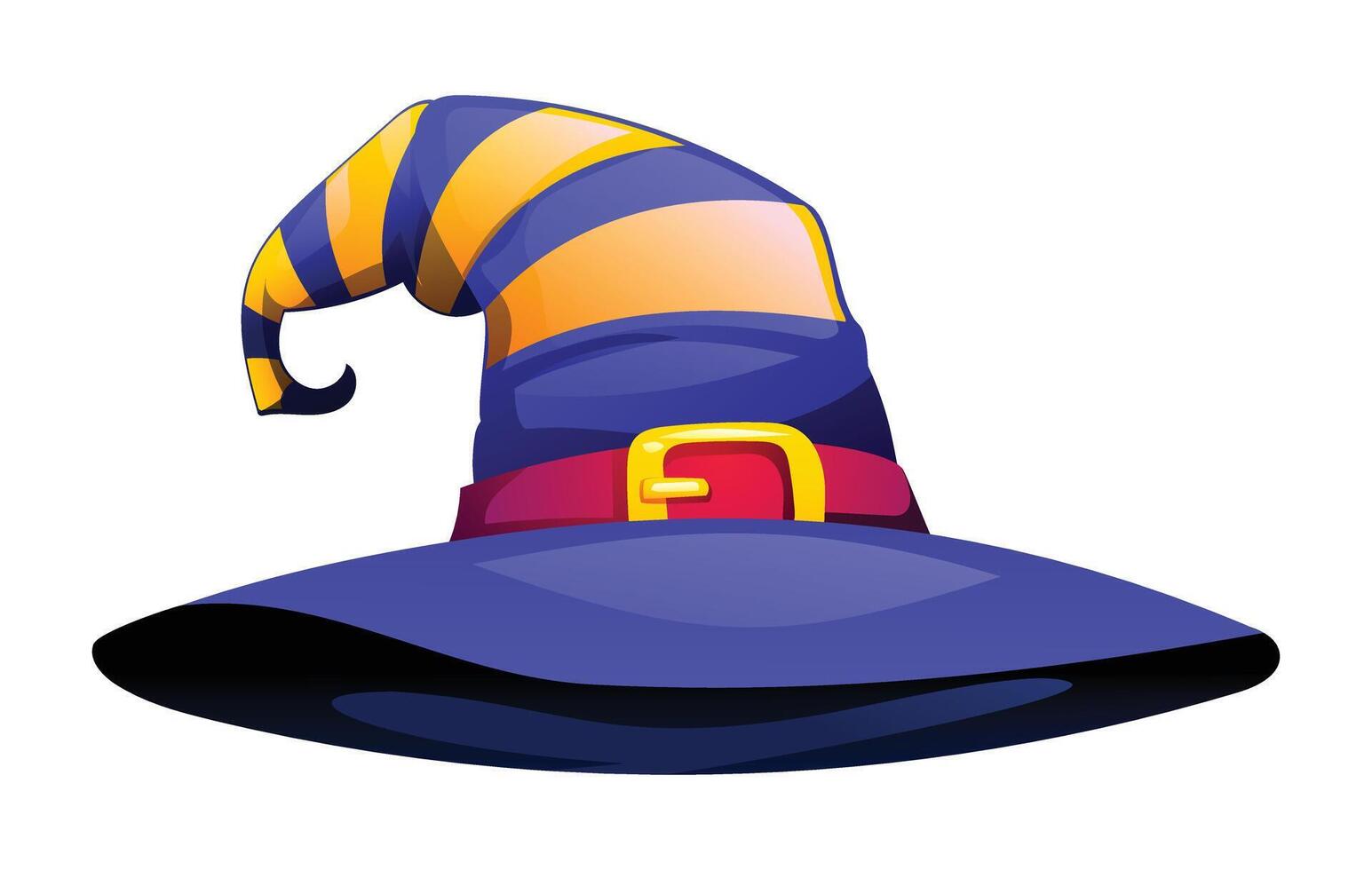 Witch hat cartoon illustration isolated on white background vector