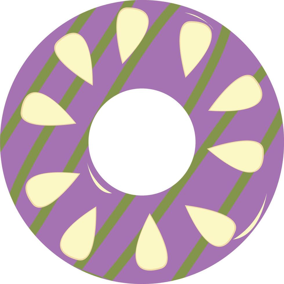 Cute Cartoon Donuts Illustration. Isolated on White Background vector