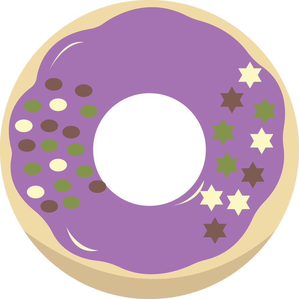 Cute Cartoon Donuts Illustration. Isolated on White Background vector