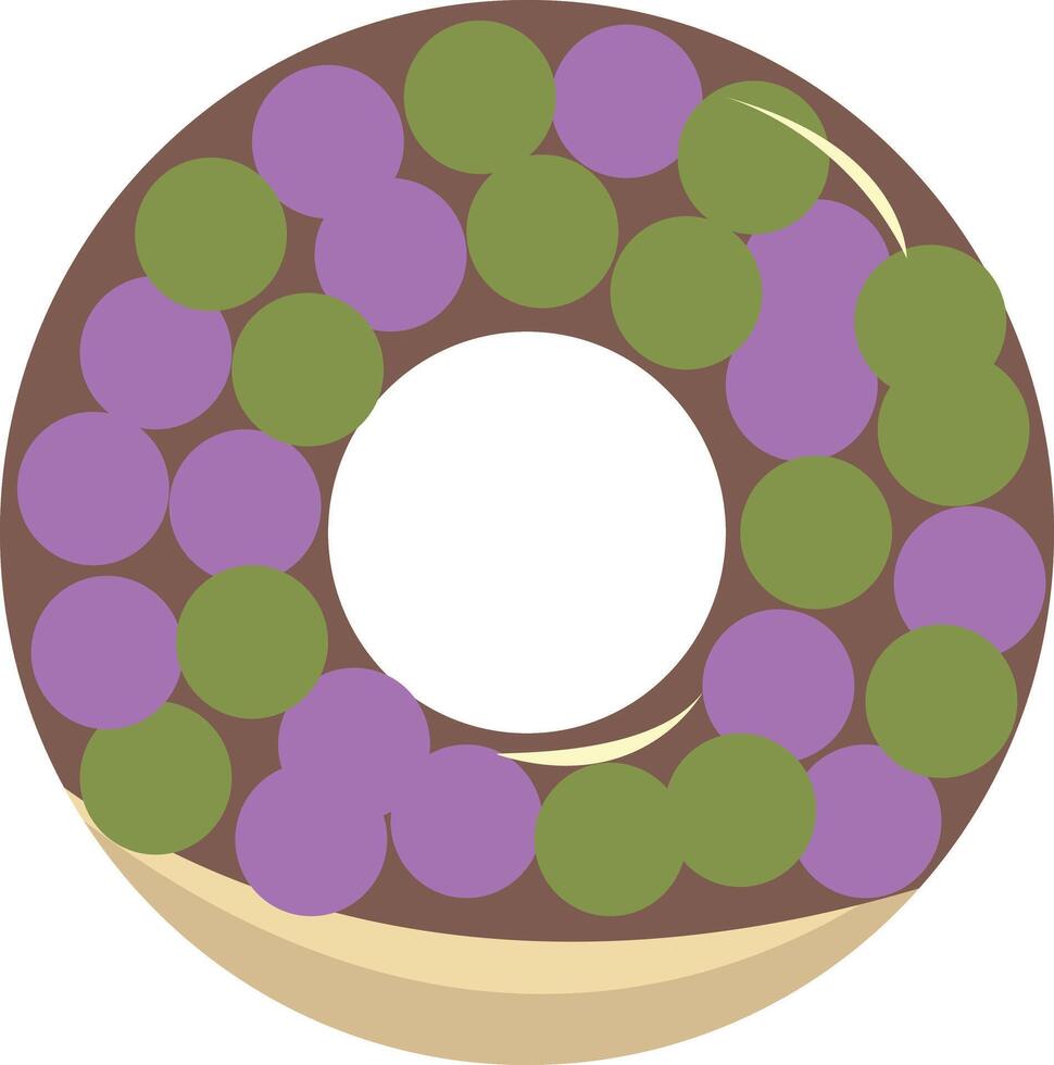 Cute Cartoon Donuts Illustration. Isolated on White Background vector