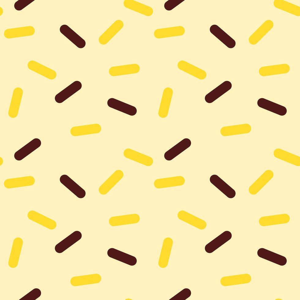 banana chocolate milk seamless pattern yellow background vector