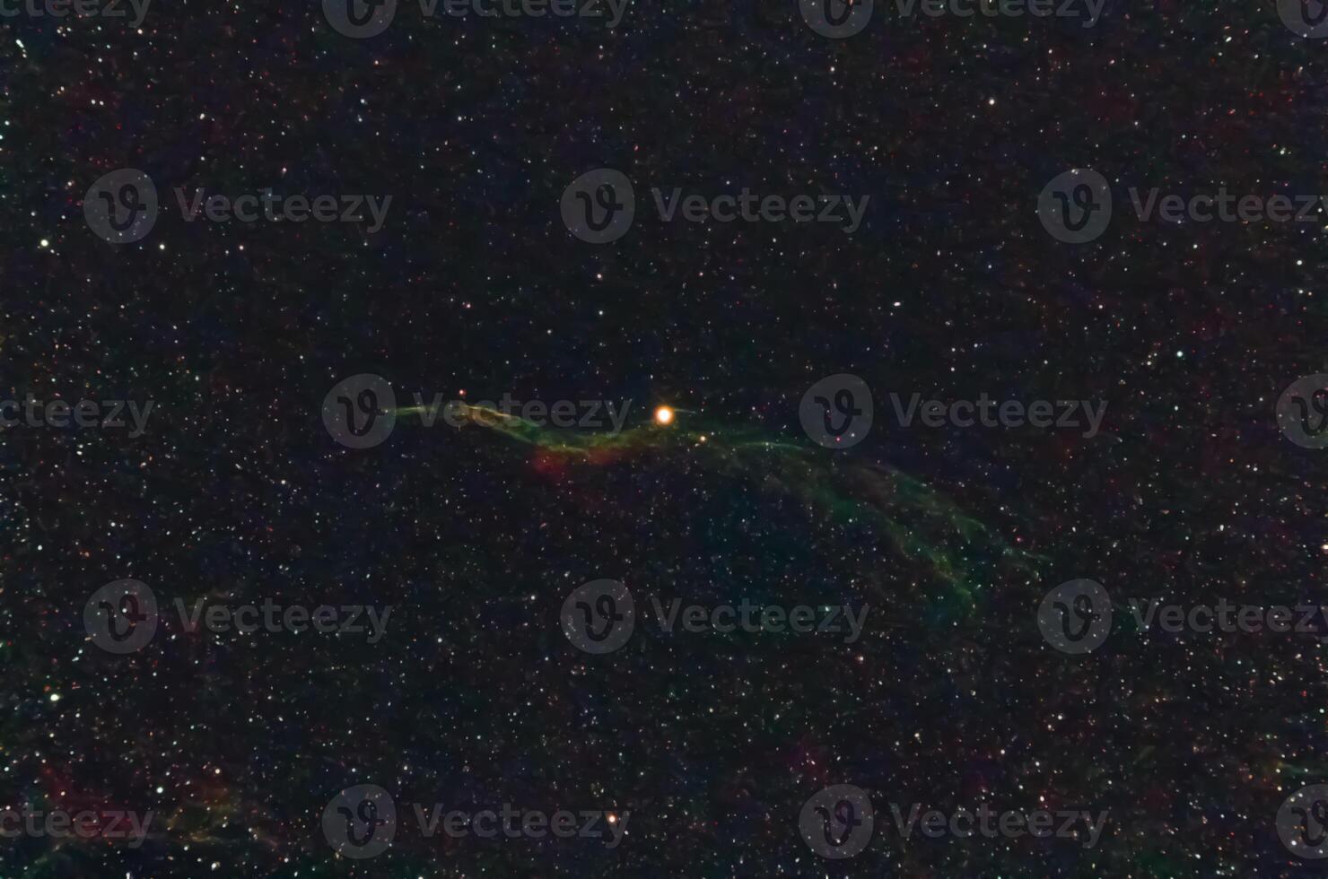 veil nebula in the dark , ngc 6960 photo