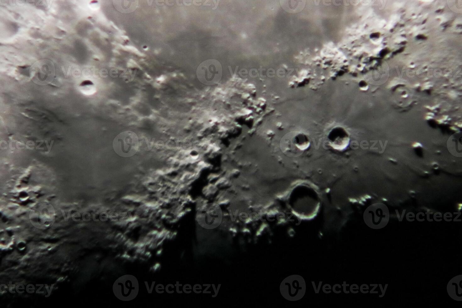 surface of moon with largest volcanic craters photo