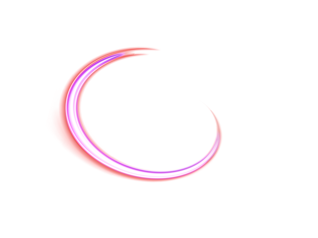 Glowing neon spiral circle. Realistic round light flares. Neon color glowing circle sparkling particles. Luminous glowing speed lines. Glowing neon light effect. Abstract motion line. Light trail wave png