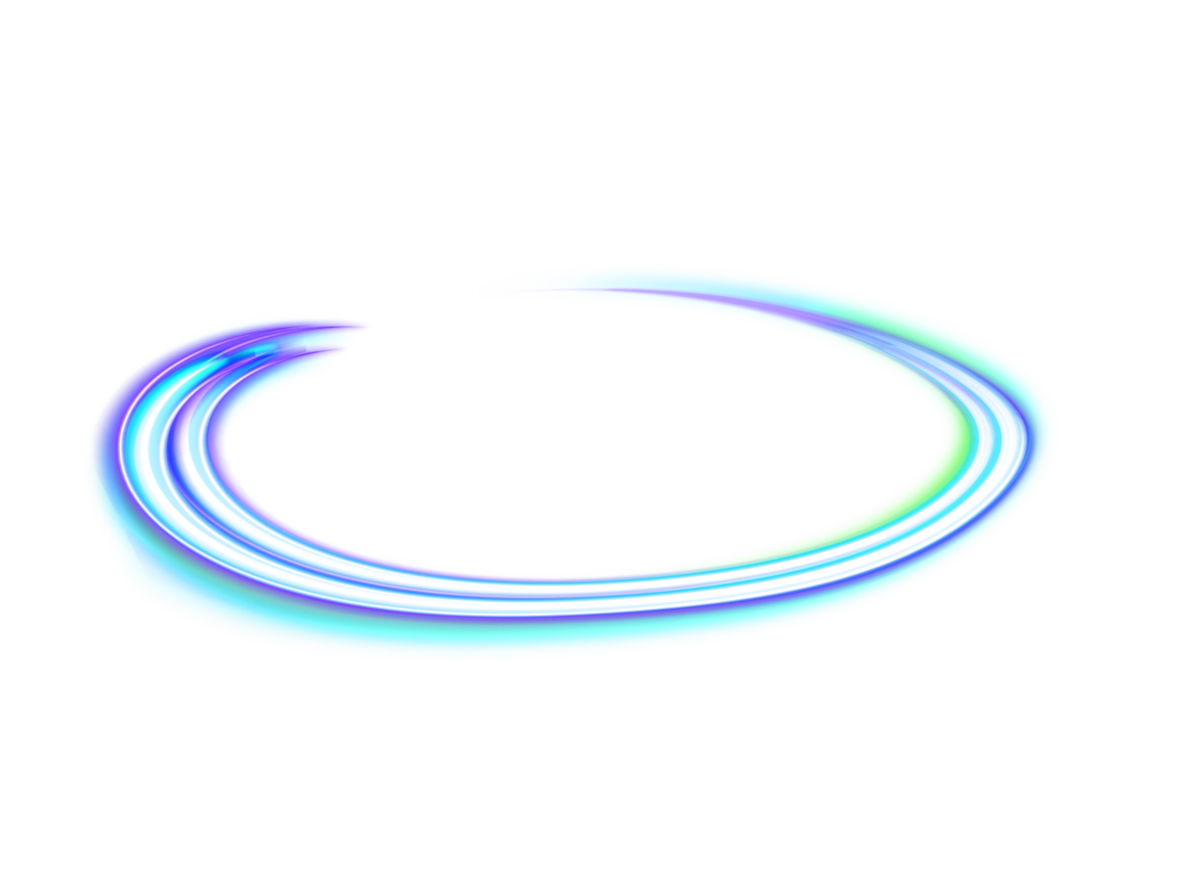 Glowing neon spiral circle. Realistic round light flares. Neon color glowing circle sparkling particles. Luminous glowing speed lines. Glowing neon light effect. Abstract motion line. Light trail wave png