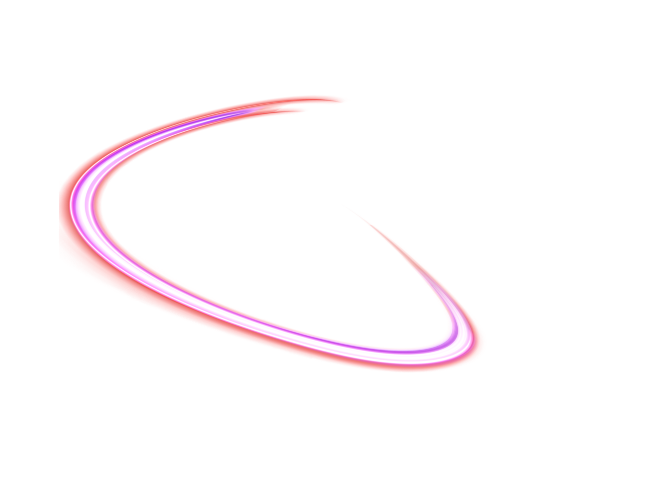 Glowing neon spiral circle. Realistic round light flares. Neon color glowing circle sparkling particles. Luminous glowing speed lines. Glowing neon light effect. Abstract motion line. Light trail wave png
