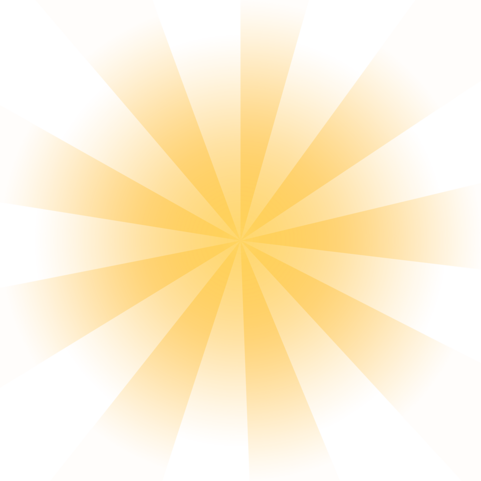 Transparent Sun ray background. Radial beam sunrise or sunset light retro design illustration. Light sunburst glowing background. png