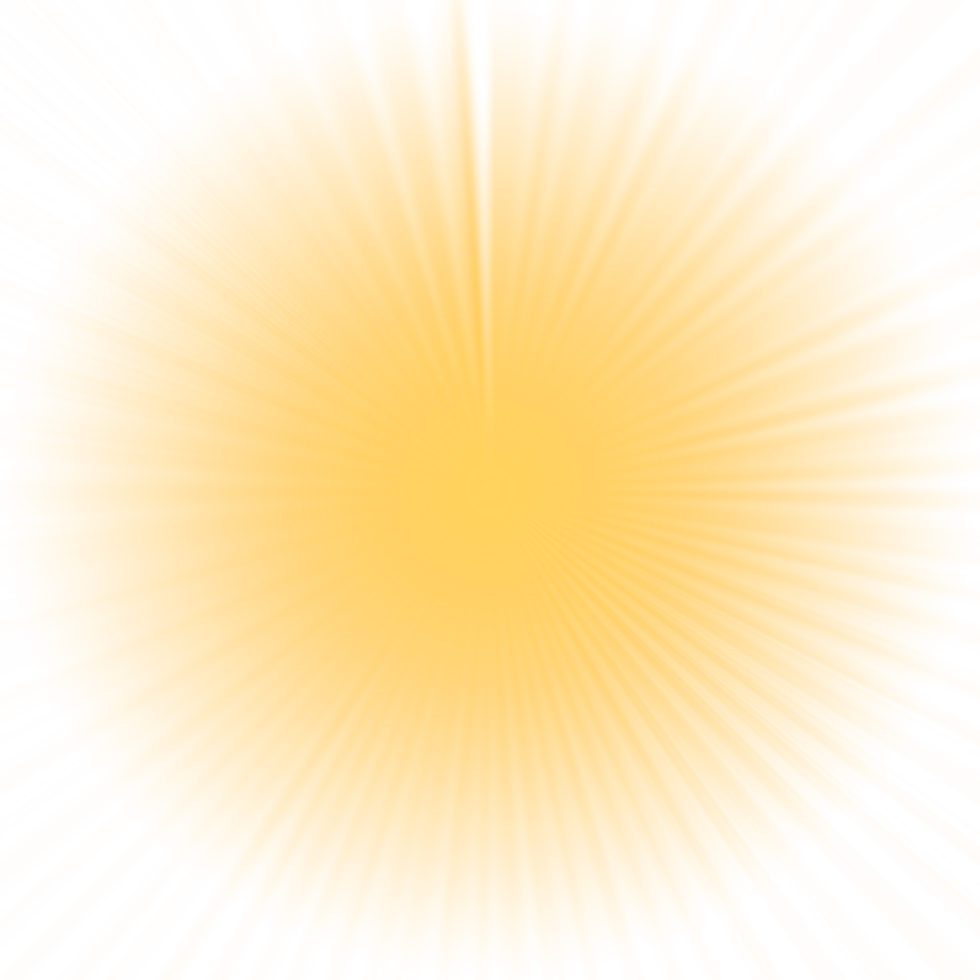 Transparent Sun ray background. Radial beam sunrise or sunset light retro design illustration. Light sunburst glowing background. png
