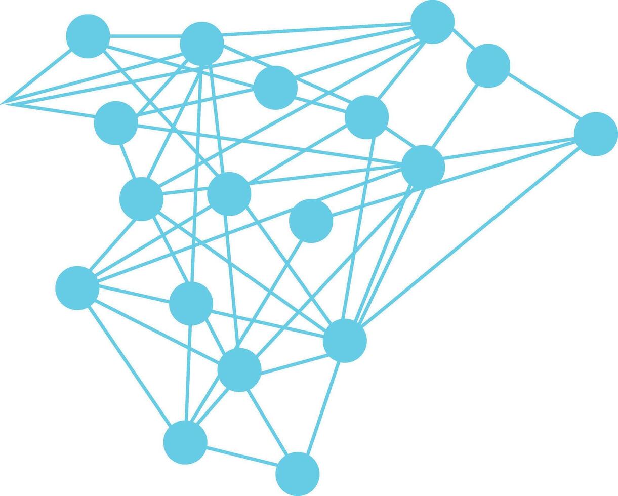 Network connection with lines and dots. Social network concept vector
