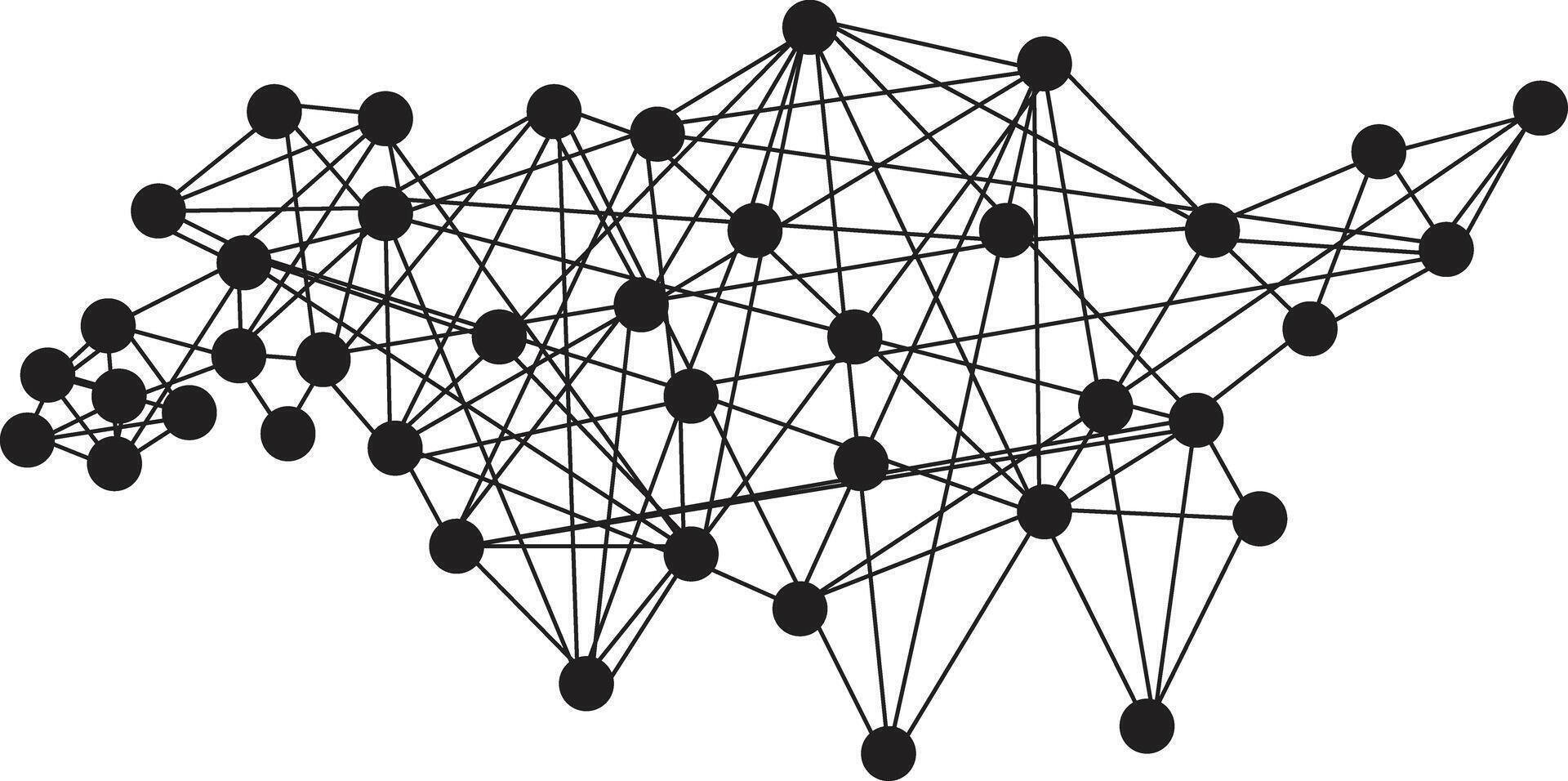 Geometric connected background. Connecting dots and lines. Global network connection. Banner template for technology vector