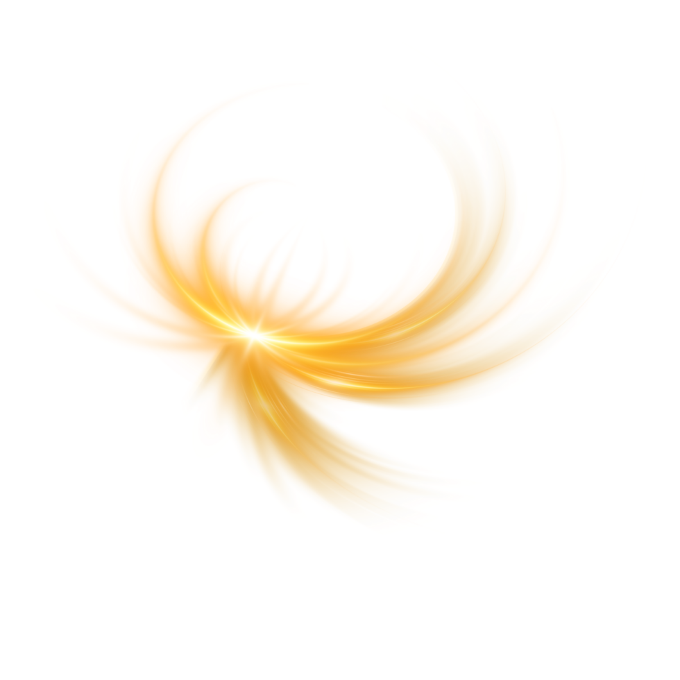 Golden Star sparks glitter special light effect. Gold sparkles star on transparent background. Transparent sunlight special lens flare light effect. png