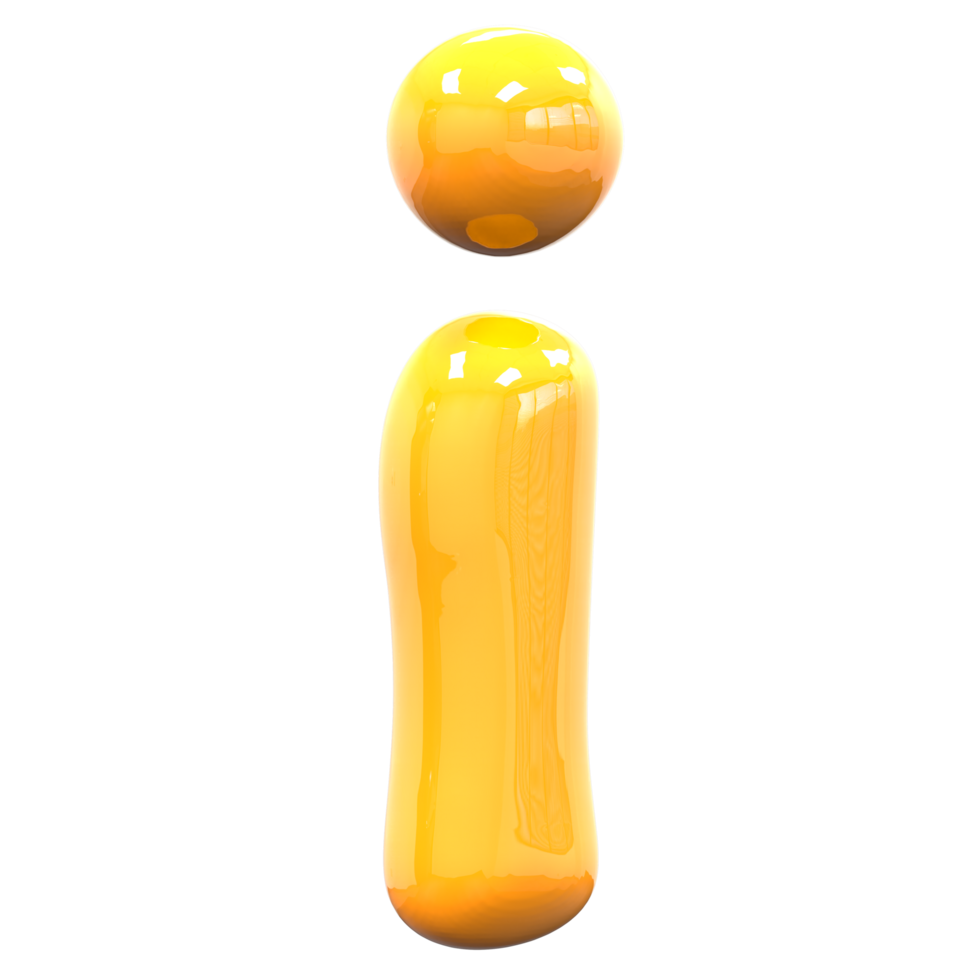 io font giallo colore 3d rendere png